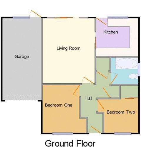 2 bedroom detached bungalow for sale - floorplan