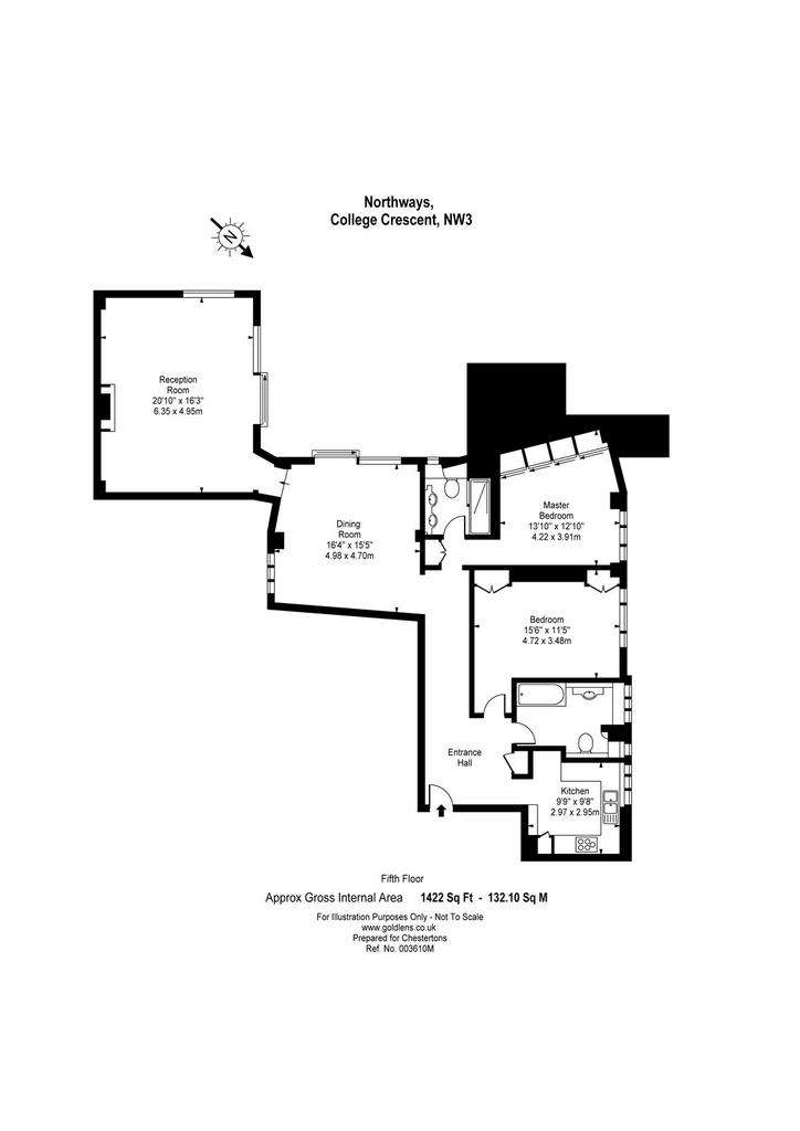 2 bedroom flat to rent - floorplan