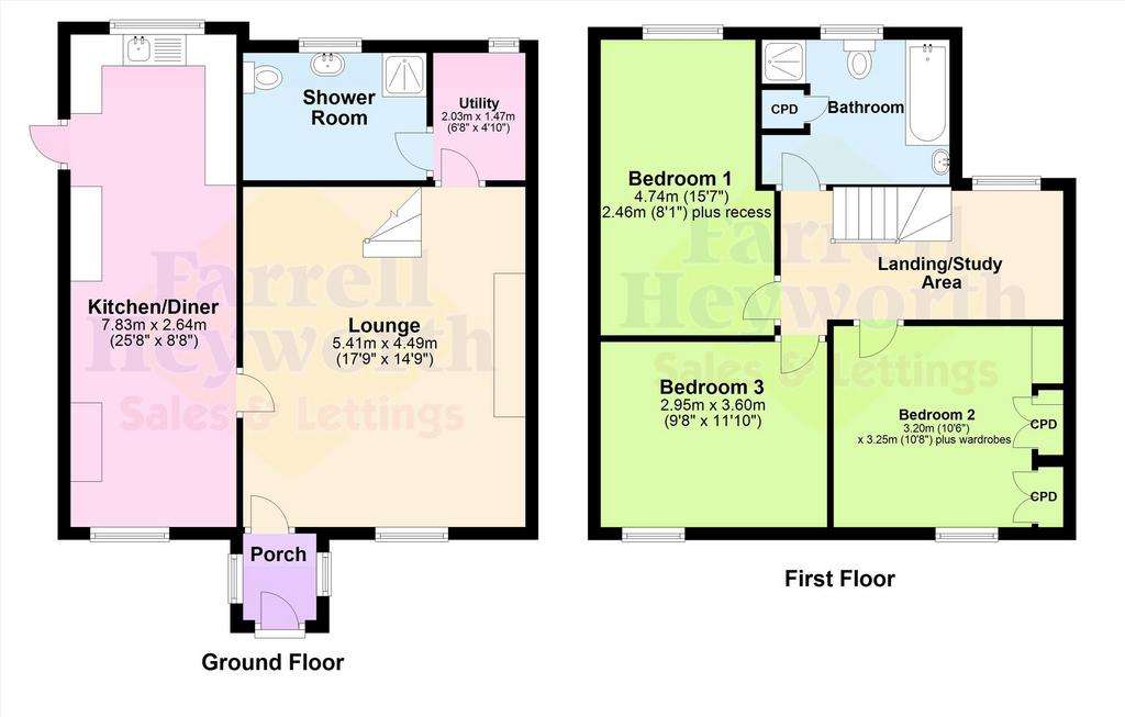 3 bedroom house for sale - floorplan