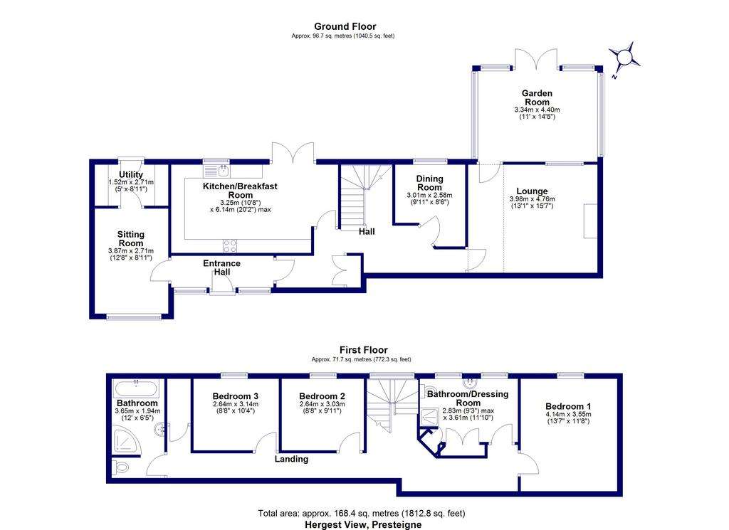 3 bedroom country house for sale - floorplan