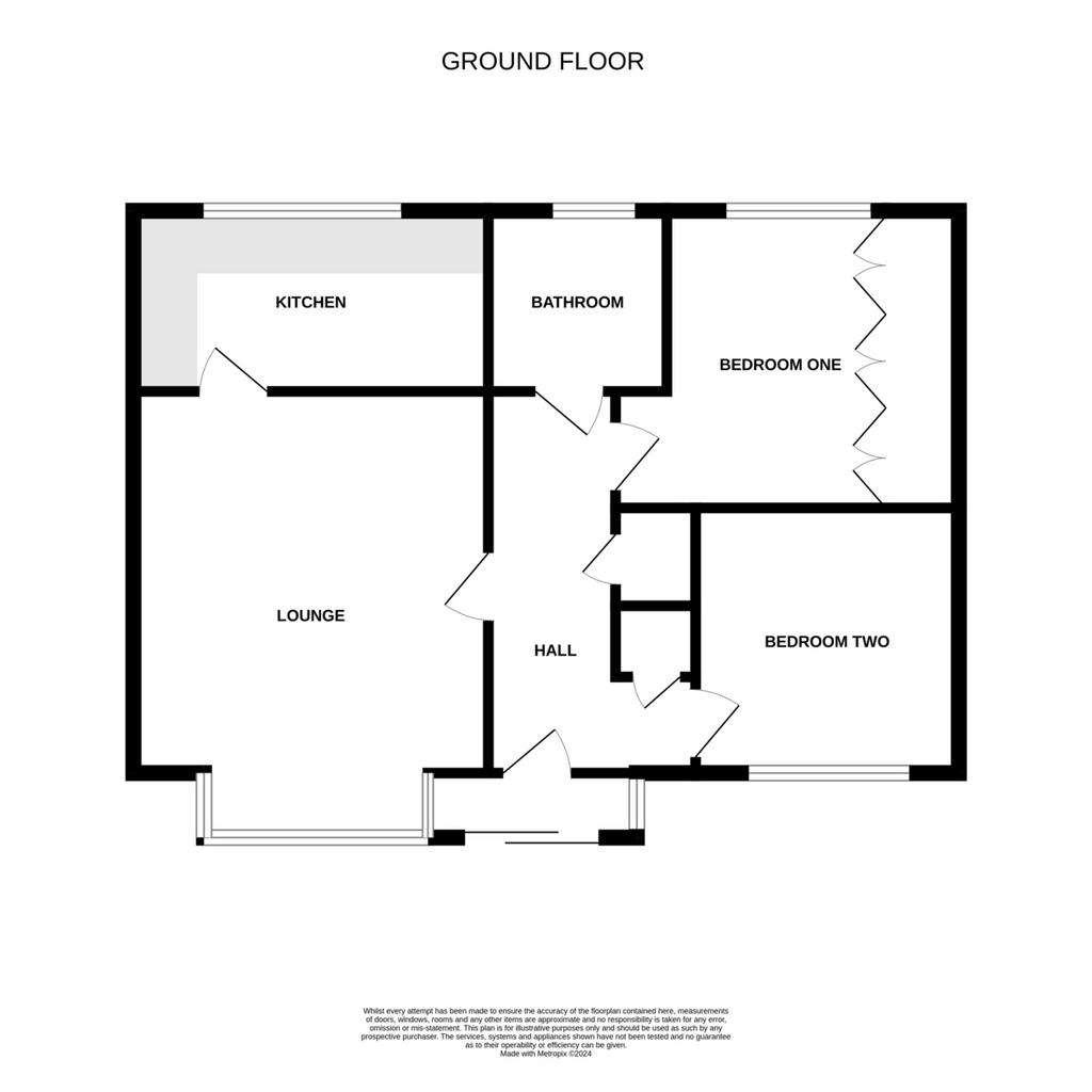 2 bedroom semi-detached bungalow for sale - floorplan