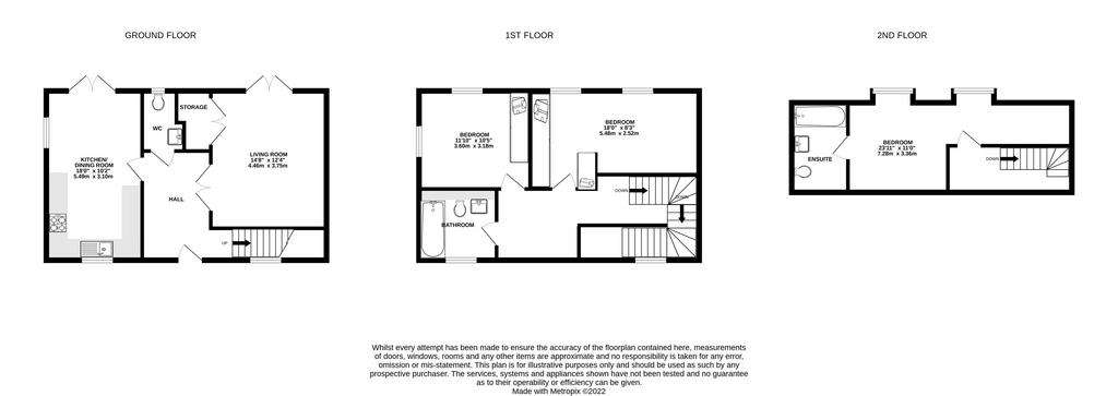 3 bedroom terraced house for sale - floorplan