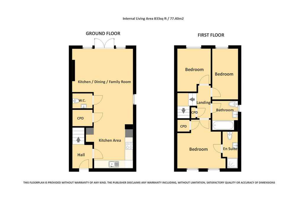 3 bedroom semi-detached house for sale - floorplan