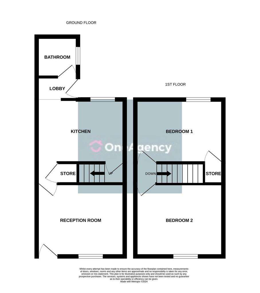 2 bedroom terraced house for sale - floorplan