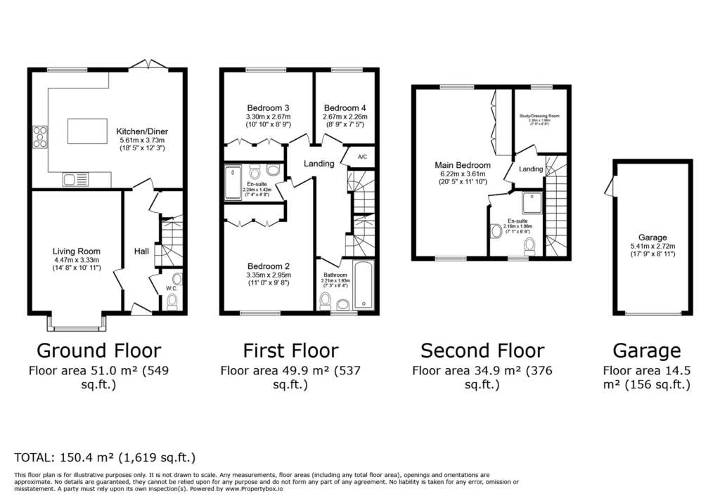 4 bedroom detached house for sale - floorplan