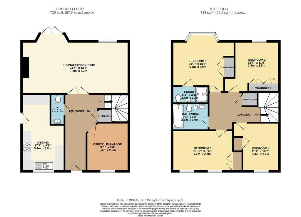 4 bedroom semi-detached house for sale - floorplan