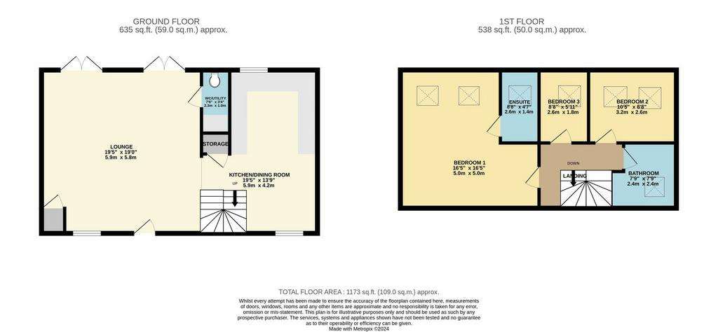 3 bedroom semi-detached house for sale - floorplan