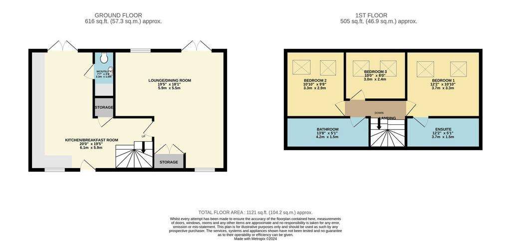 3 bedroom semi-detached house for sale - floorplan