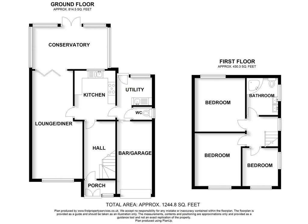 3 bedroom detached house for sale - floorplan