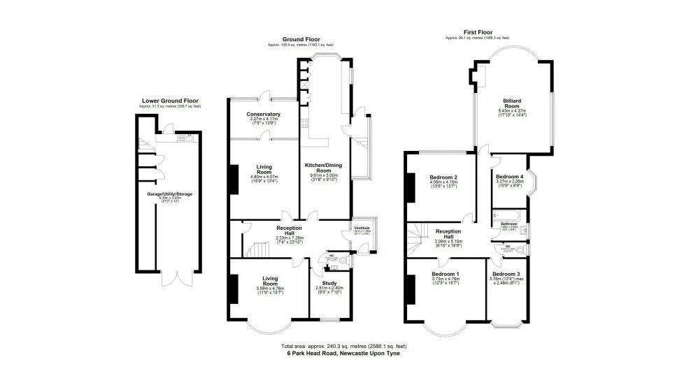 4 bedroom semi-detached house for sale - floorplan