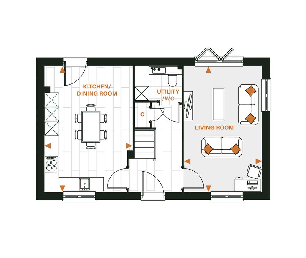 3 bedroom house for sale - floorplan