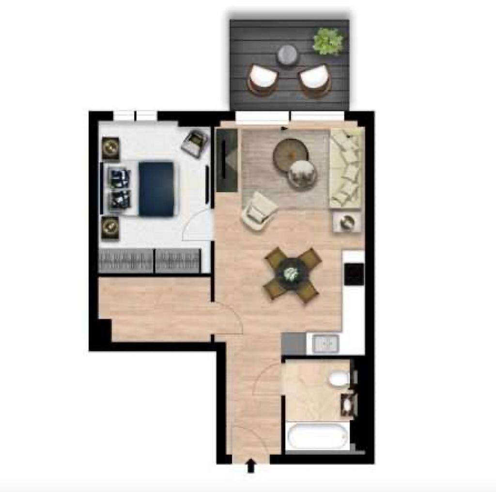 1 bedroom flat to rent - floorplan