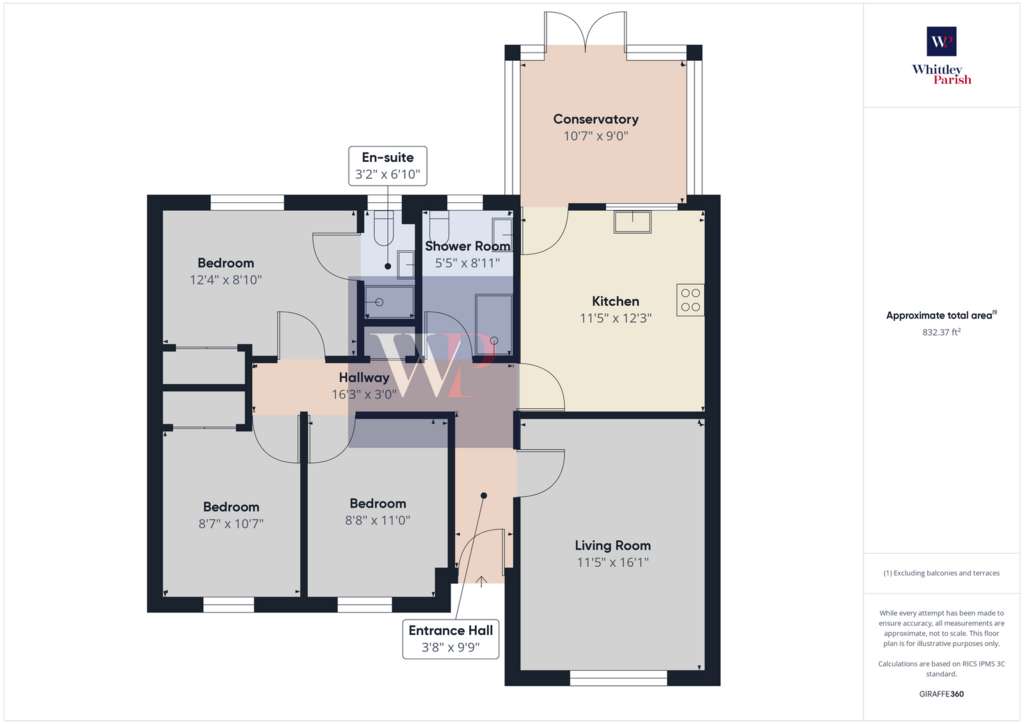 3 bedroom detached bungalow for sale - floorplan