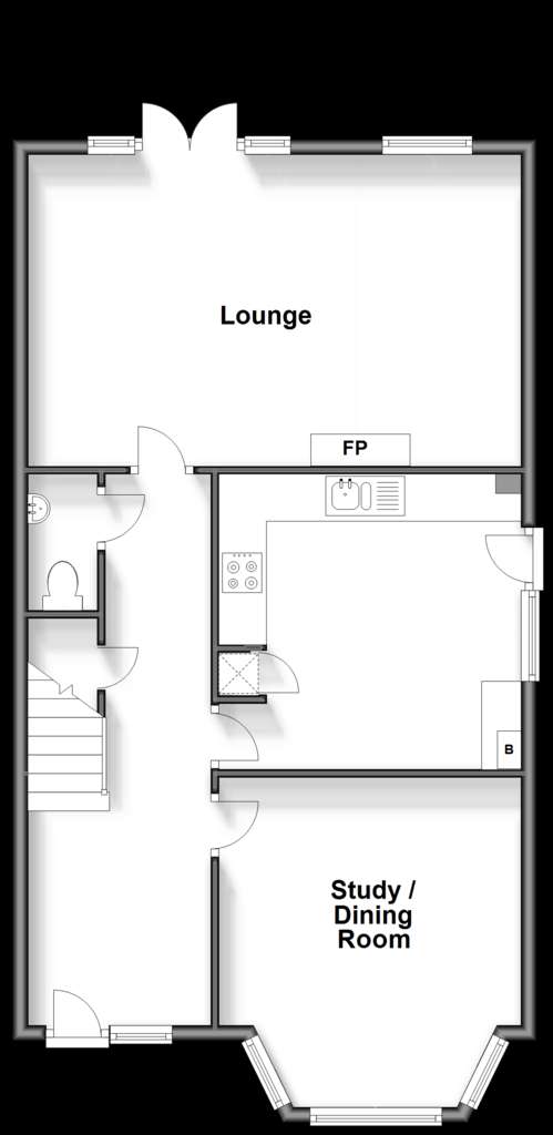 3 bedroom semi-detached house for sale - floorplan