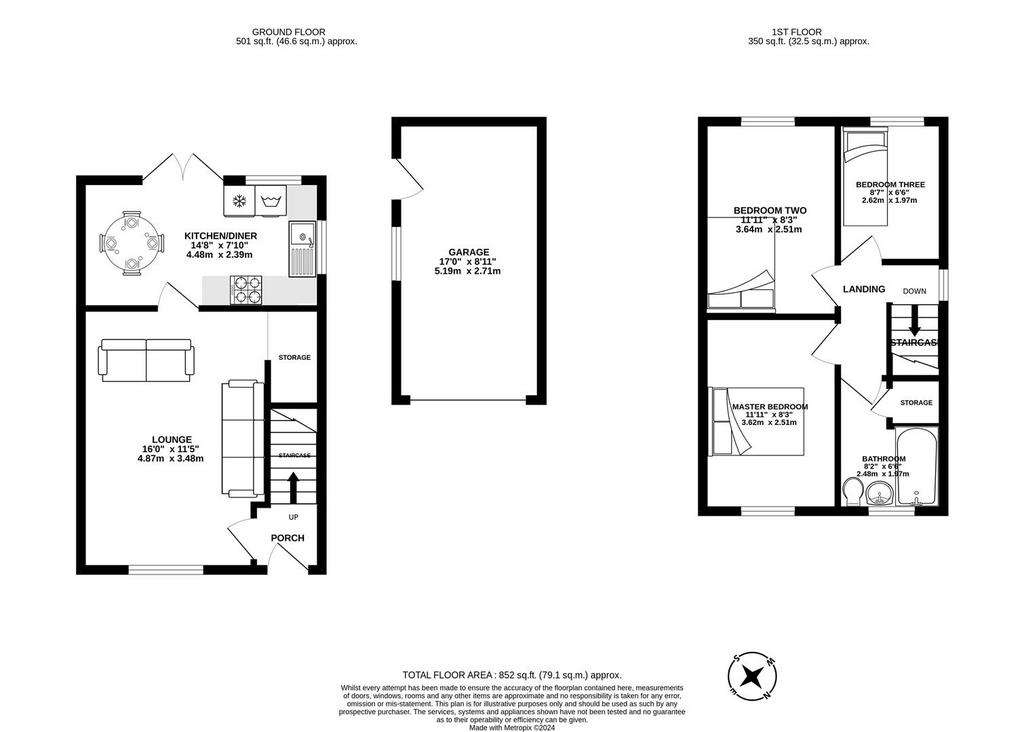 3 bedroom house for sale - floorplan