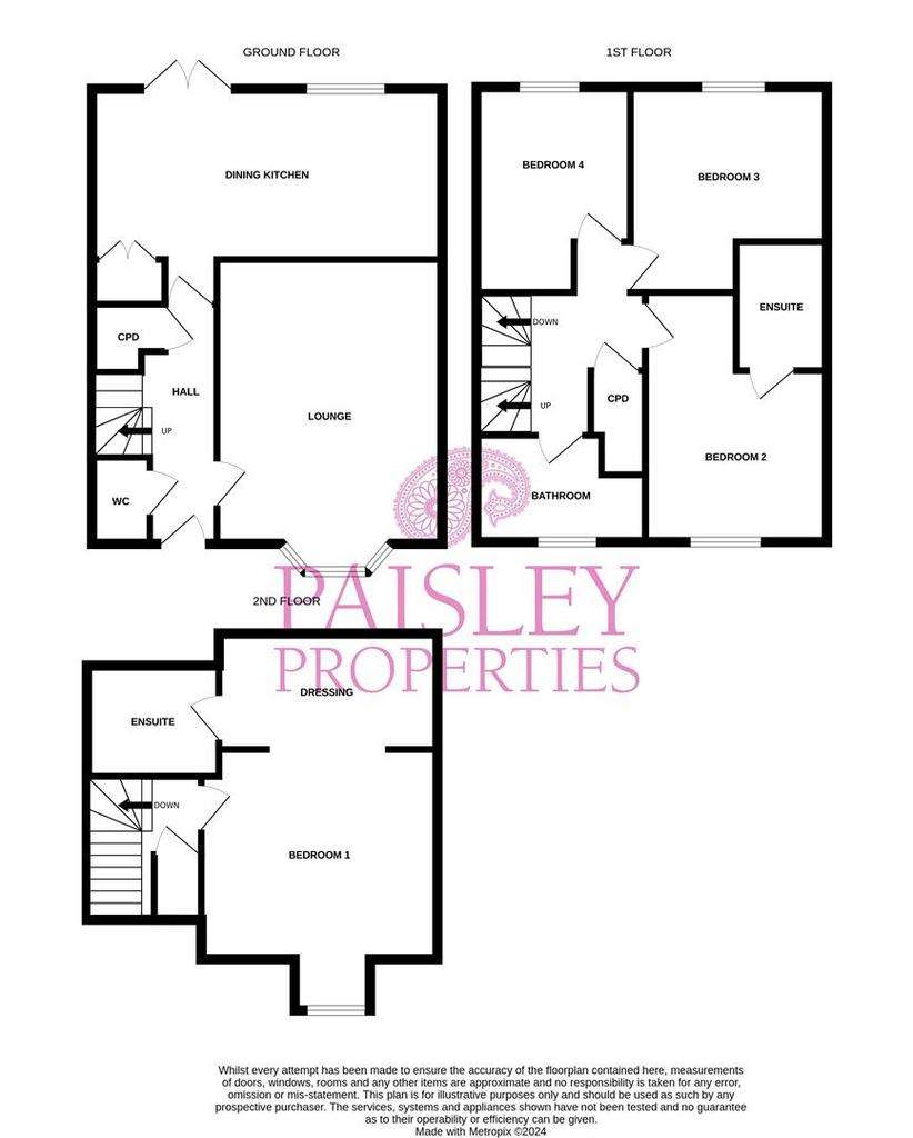 4 bedroom detached house for sale - floorplan