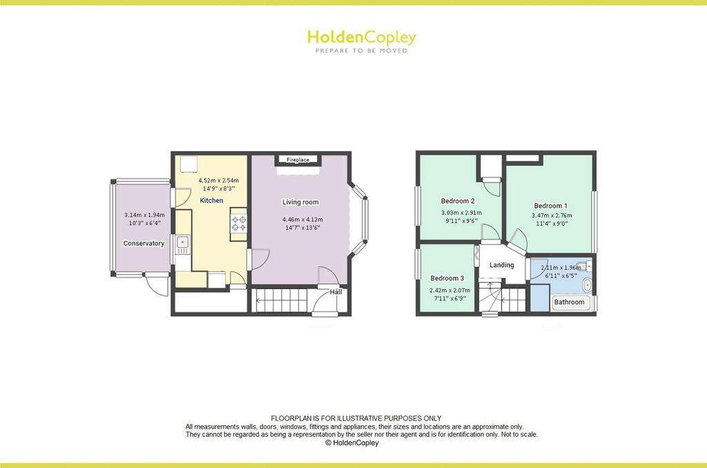 3 bedroom semi-detached house for sale - floorplan