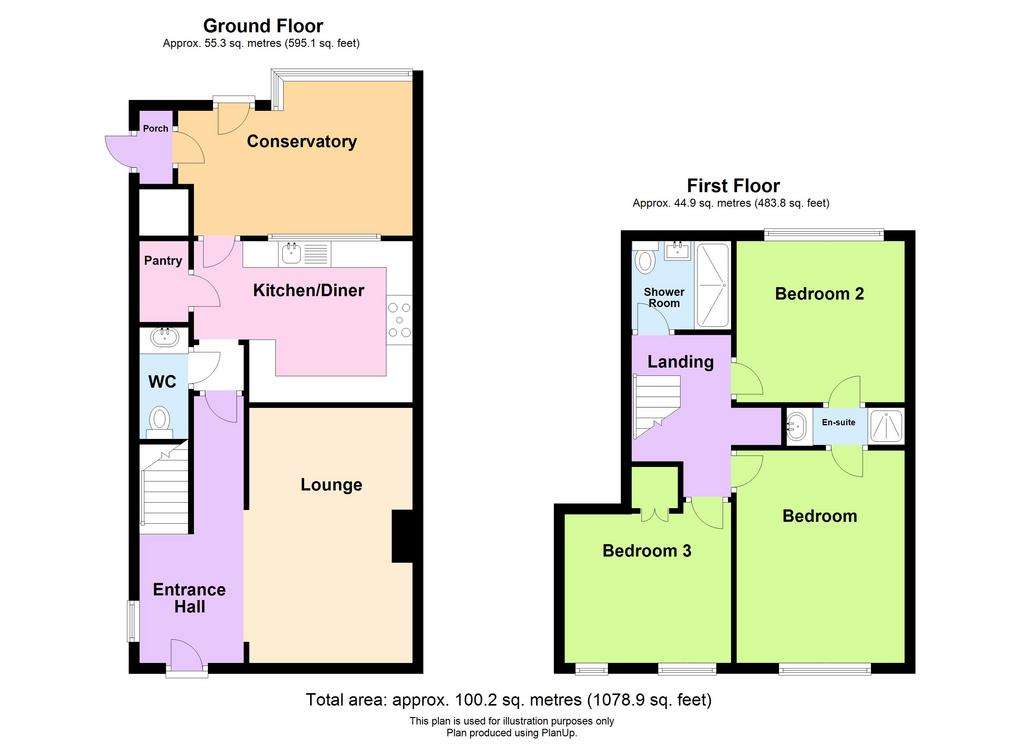 3 bedroom terraced house for sale - floorplan