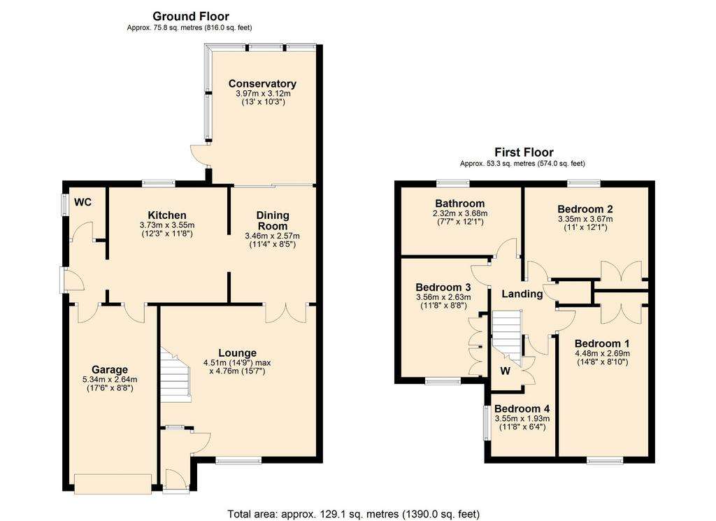 4 bedroom detached house for sale - floorplan