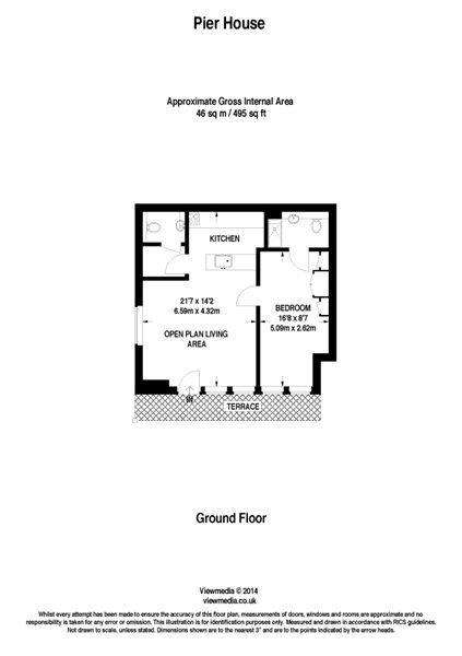 1 bedroom flat to rent - floorplan