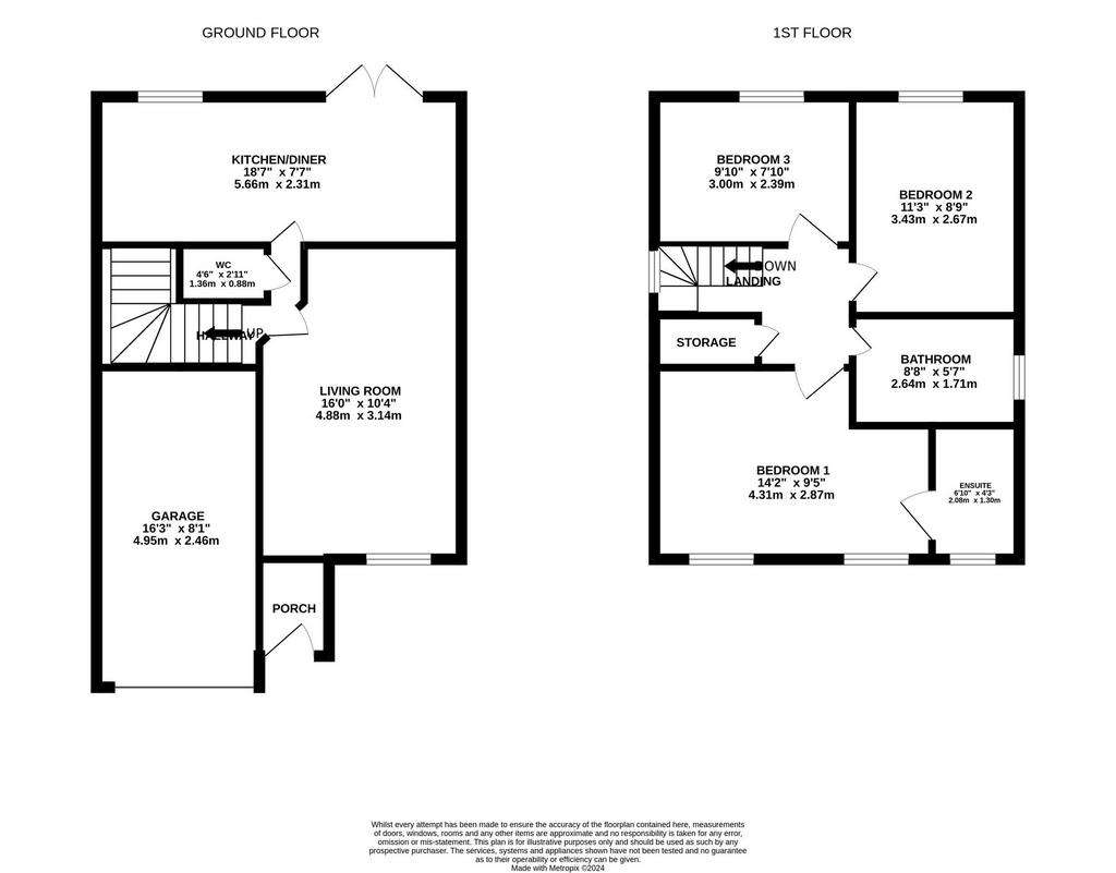 3 bedroom detached house for sale - floorplan