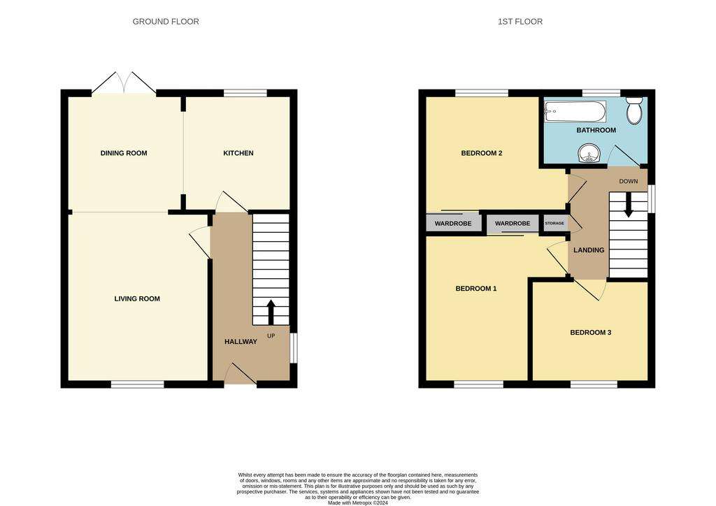 3 bedroom semi-detached house for sale - floorplan