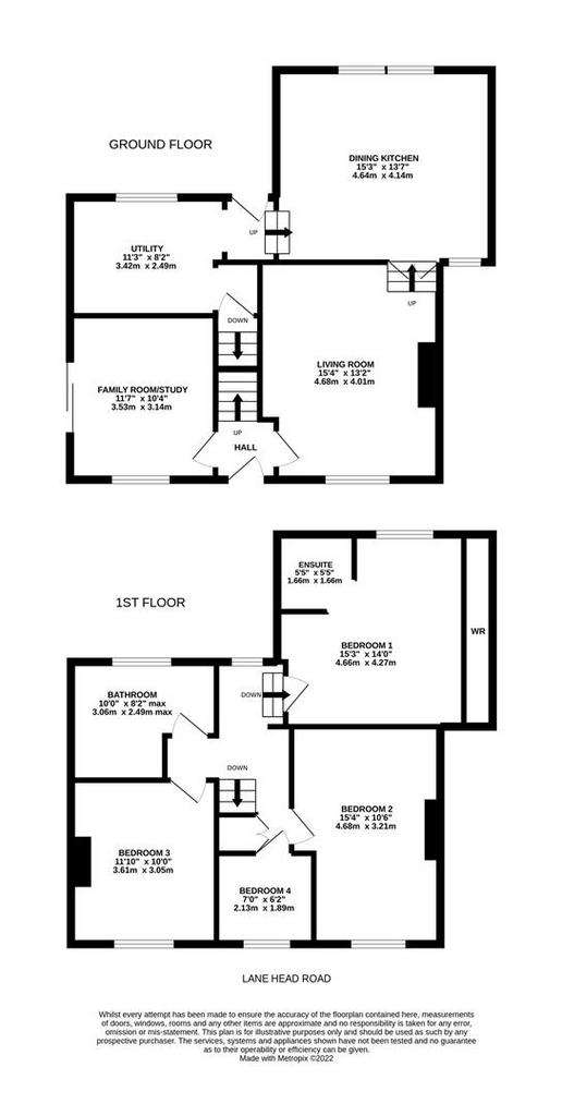 4 bedroom detached house to rent - floorplan