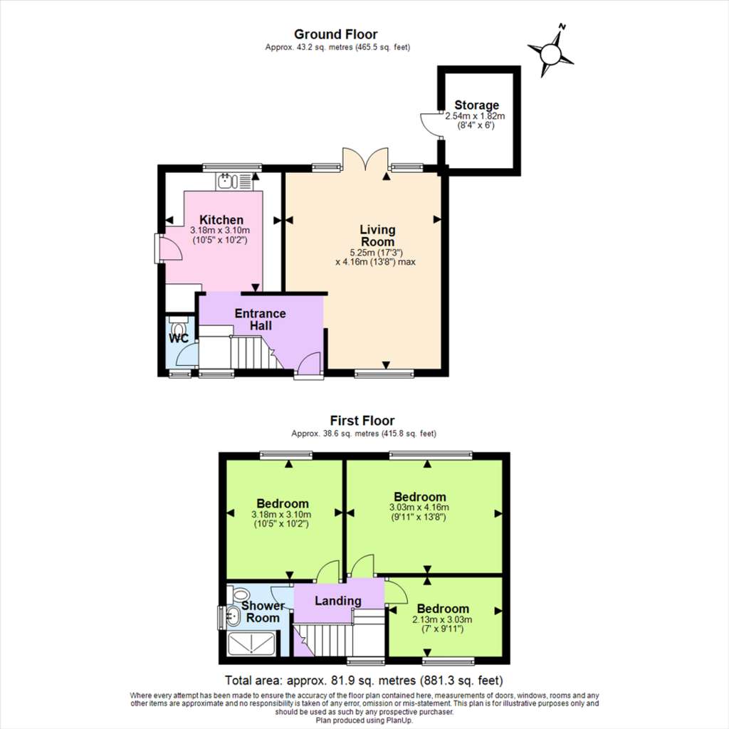 3 bedroom semi-detached house for sale - floorplan