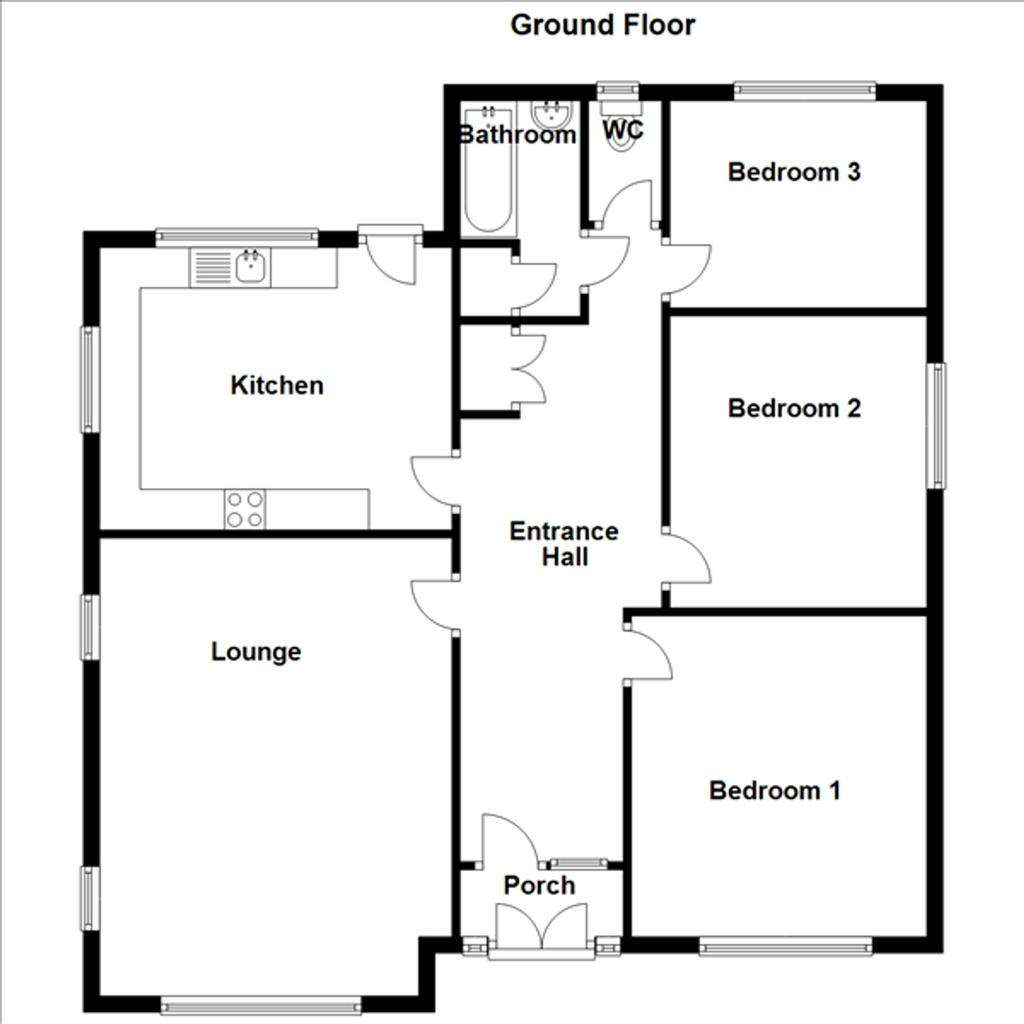 3 bedroom detached bungalow for sale - floorplan