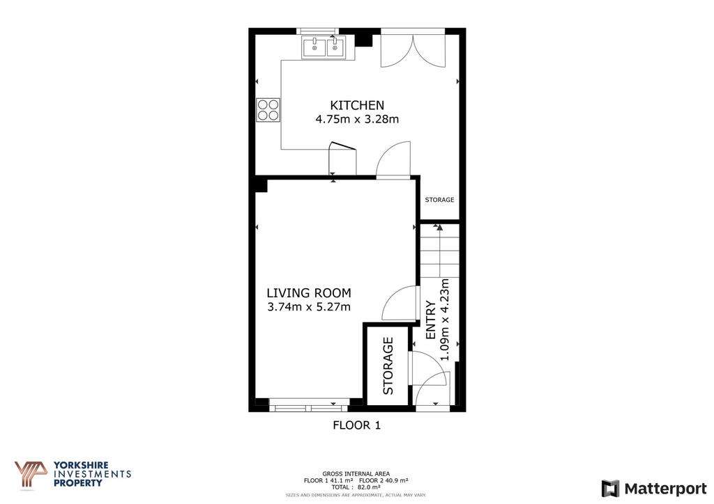 3 bedroom semi-detached house for sale - floorplan