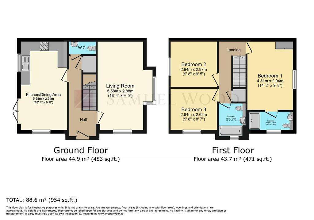 3 bedroom semi-detached house to rent - floorplan