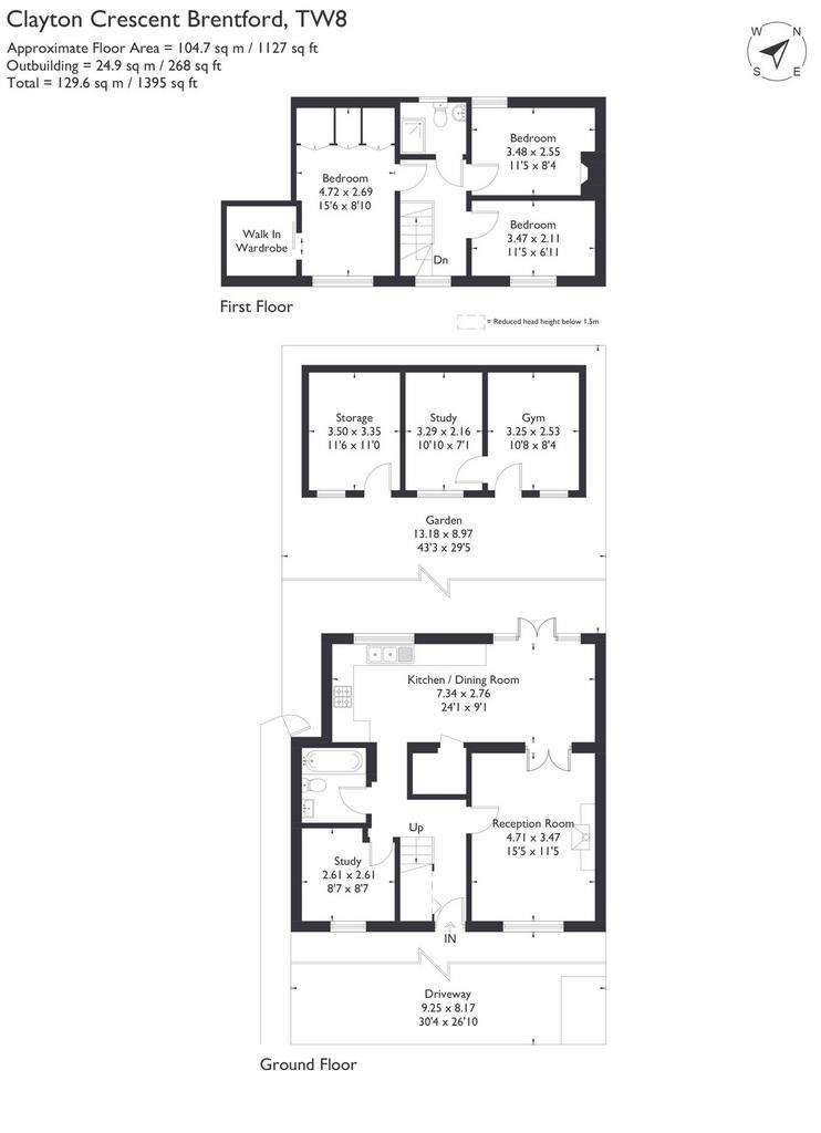 3 bedroom terraced house for sale - floorplan