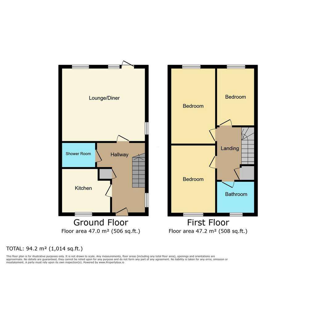 3 bedroom end of terrace house for sale - floorplan