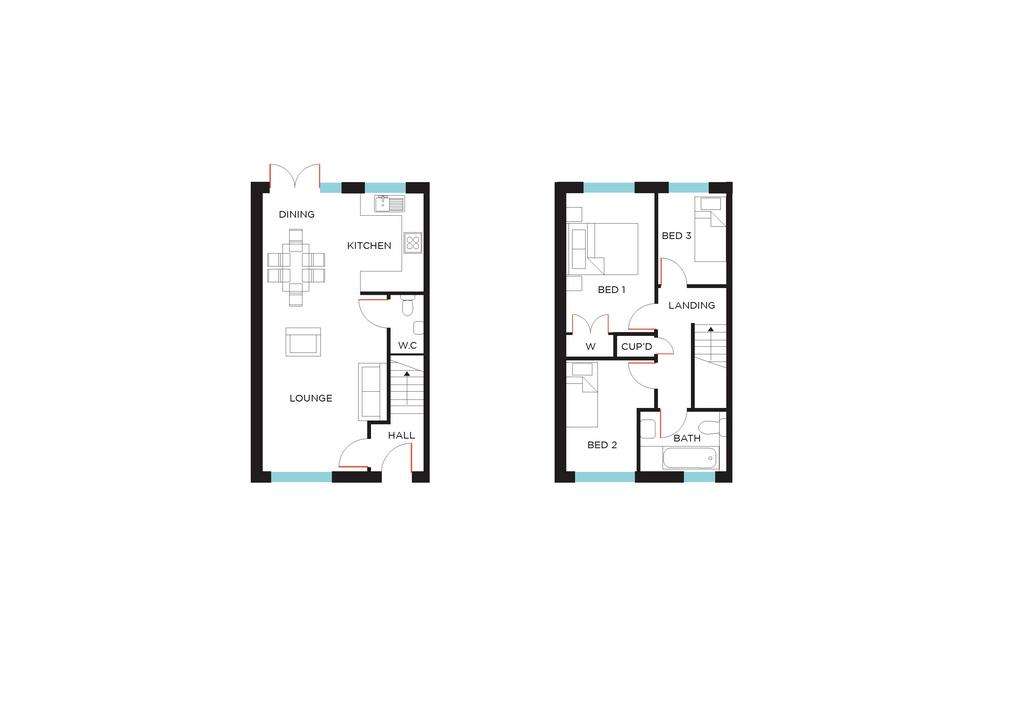 3 bedroom terraced house to rent - floorplan