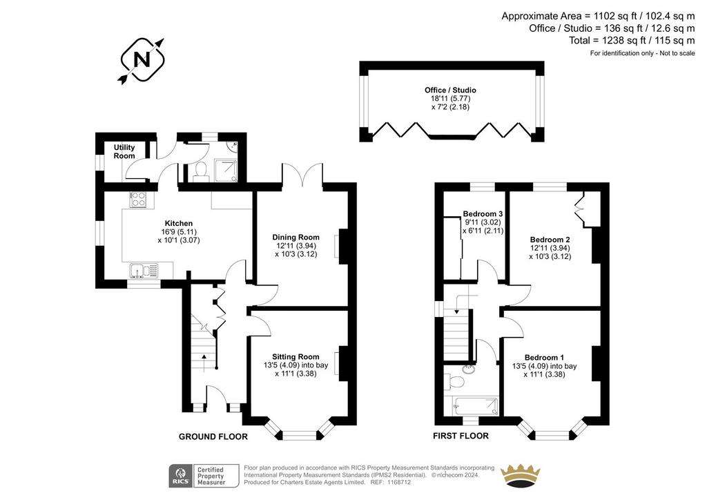 3 bedroom semi-detached house for sale - floorplan