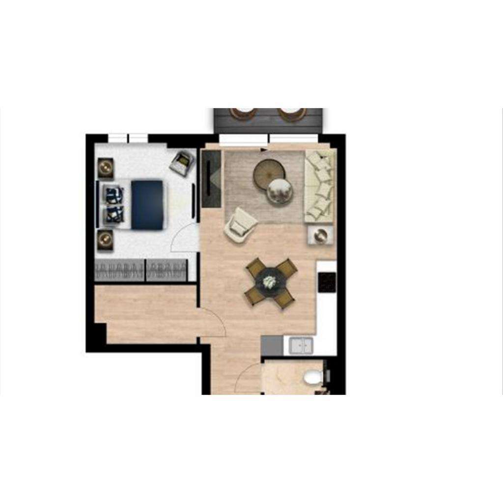 1 bedroom flat to rent - floorplan