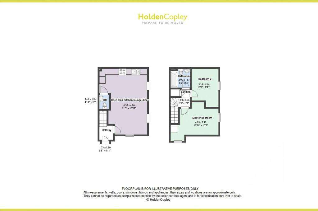 2 bedroom terraced house for sale - floorplan