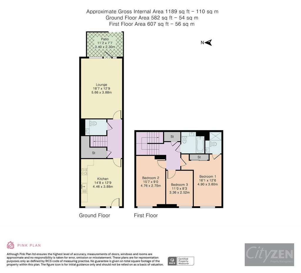 3 bedroom flat to rent - floorplan