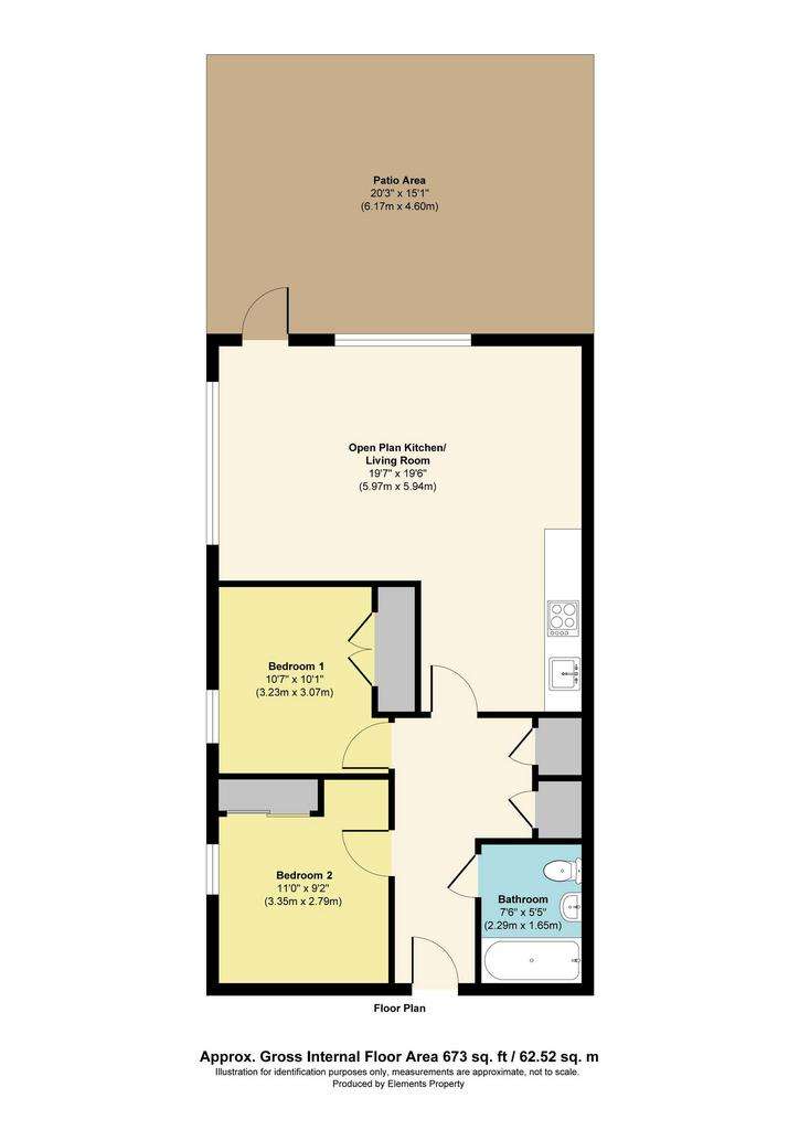 2 bedroom flat for sale - floorplan