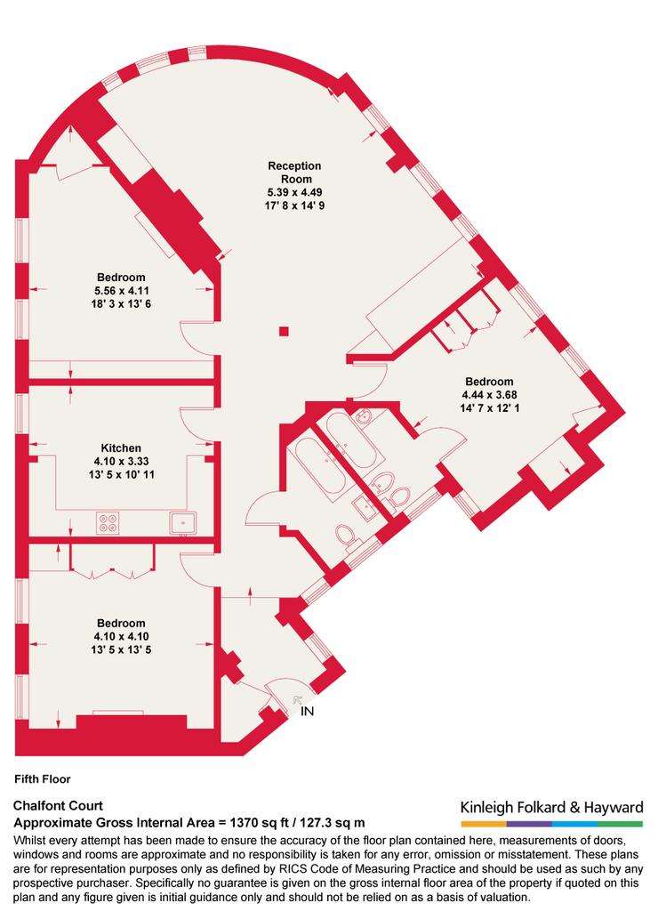 3 bedroom flat to rent - floorplan