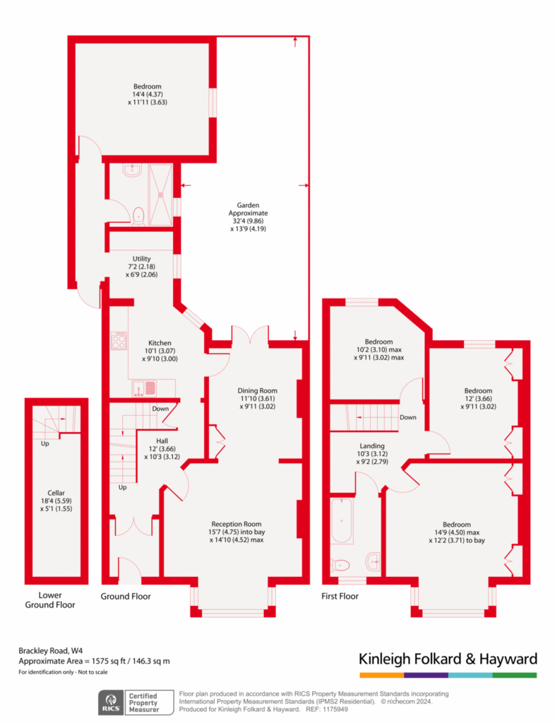 4 bedroom semi-detached house for sale - floorplan