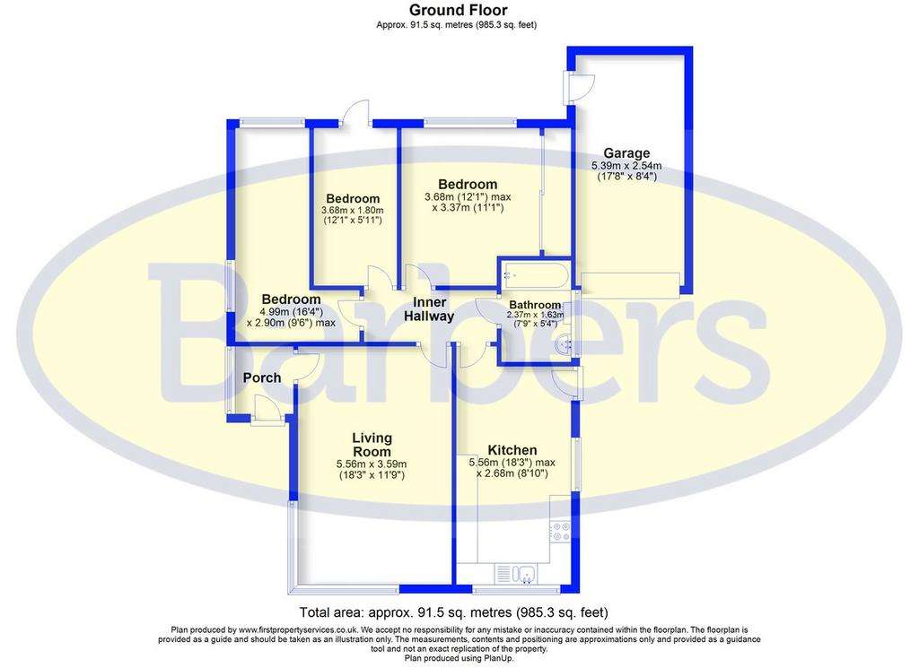 3 bedroom detached bungalow to rent - floorplan