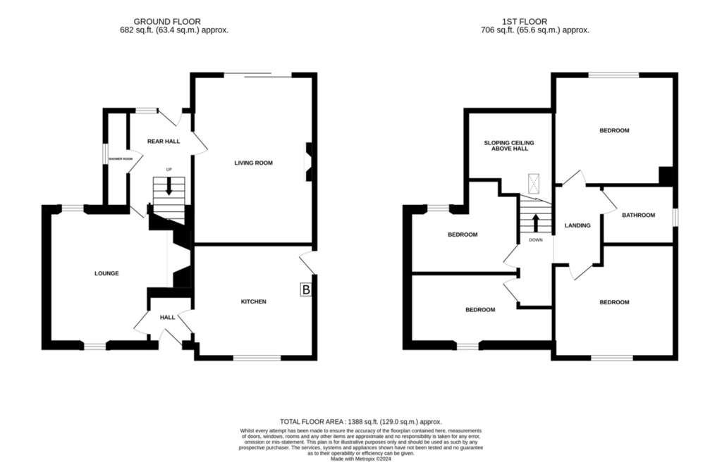 4 bedroom semi-detached house for sale - floorplan