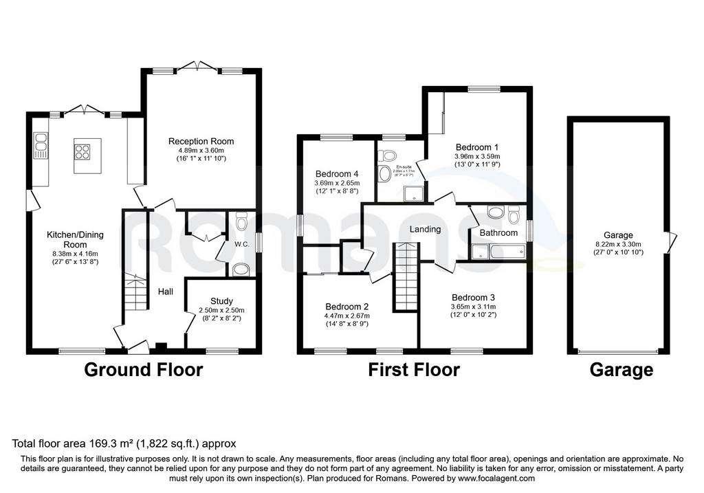 4 bedroom detached house to rent - floorplan