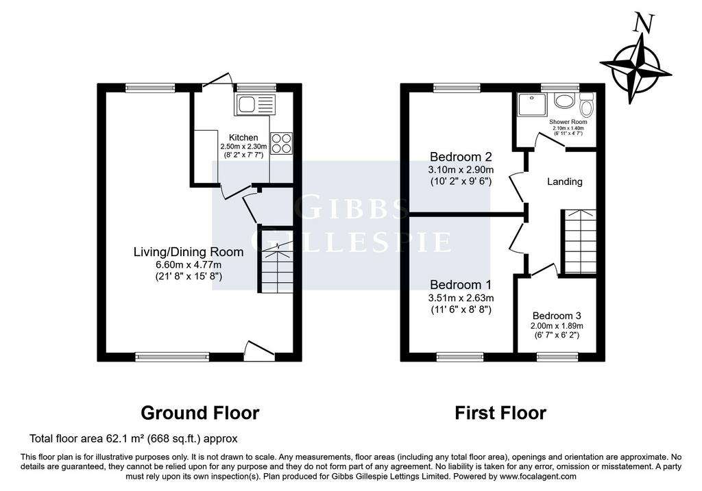 3 bedroom semi-detached house to rent - floorplan