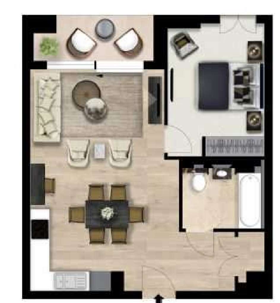 1 bedroom flat to rent - floorplan