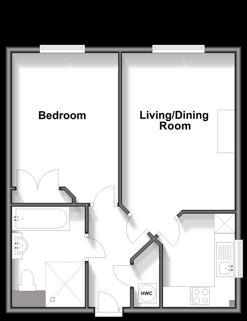 1 bedroom flat for sale - floorplan