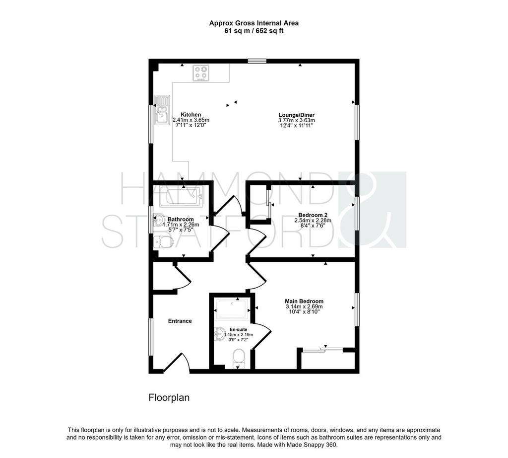 2 bedroom flat for sale - floorplan