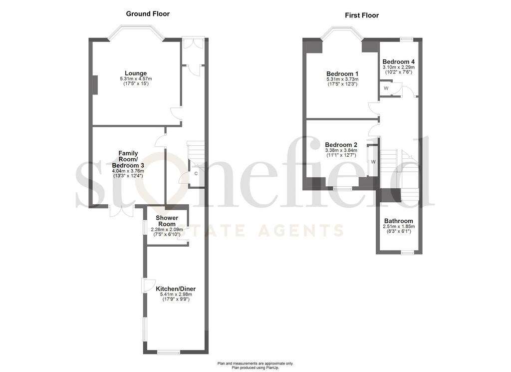 4 bedroom semi-detached house for sale - floorplan