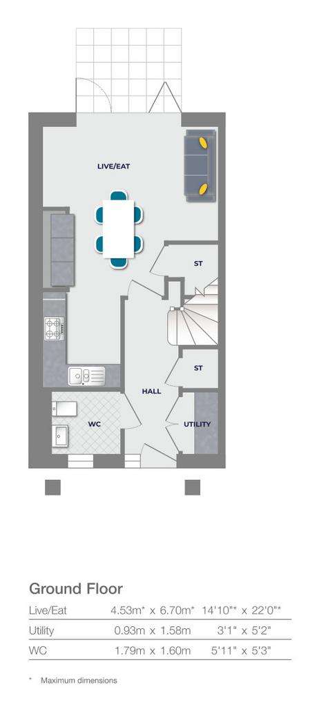 3 bedroom semi-detached house for sale - floorplan